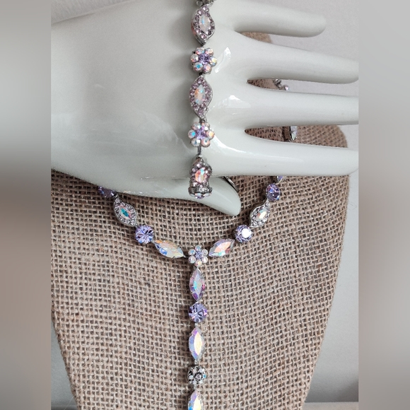 Swarovski Crystals Sautoir necklace and matching bracelet Creations Georgianni - Picture 2 of 16